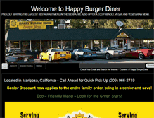 Tablet Screenshot of happyburgerdiner.com